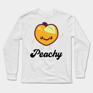 Peachy Kawaii Cute Peach Long Sleeve T-Shirt